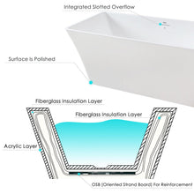 Load image into Gallery viewer, Sentosa 59" x 30" freestanding straight bath - brushed nickel drain - FERDY BATH