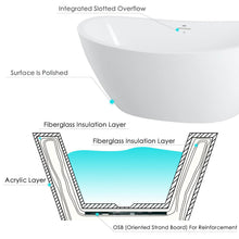 Load image into Gallery viewer, Naha 67" x 31" freestanding bath with brushed nickel drain - FERDY BATH