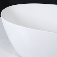 Load image into Gallery viewer, Tahiti 59" x 31" freestanding oval bathtub with brushed nickel drain