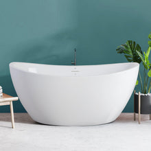 Load image into Gallery viewer, Naha 59" x 31" freestanding bath with brushed nickel drain - FERDY BATH