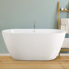 Load image into Gallery viewer, Bali 55" x 28" freestanding oval bath - brushed nickel drain - FERDY BATH