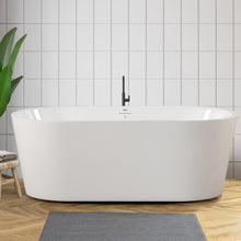 Load image into Gallery viewer, Shangri-La 67" x 32" freestanding bathtub Soaking tub- brushed nickel drain