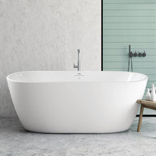 Load image into Gallery viewer, Bali 59" x 28" freestanding oval bath - brushed nickel drain - FERDY BATH