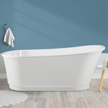 Load image into Gallery viewer, Langkawi 69" x 30" freestanding bath, deck mounted faucet ready - brushed nickel drain - FERDY BATH