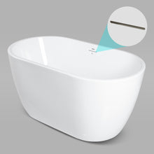 Load image into Gallery viewer, Bali 47" x 26" freestanding oval bathtub - brushed nickel drain