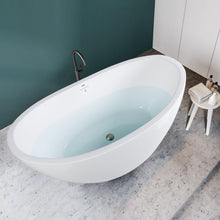 Load image into Gallery viewer, Naha 59" x 31" freestanding bath with brushed nickel drain - FERDY BATH