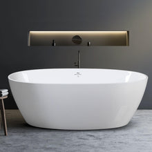Load image into Gallery viewer, Tahiti 67" x 31" freestanding oval bath - brushed nickel drain - FERDY BATH