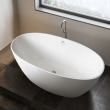 Load image into Gallery viewer, Tahiti 55" x 31" freestanding oval bath with brushed nickel drain