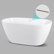 Load image into Gallery viewer, Bali 55" x 28" freestanding oval bath - brushed nickel drain - FERDY BATH