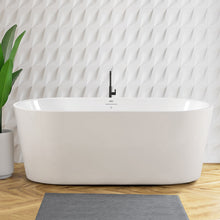 Load image into Gallery viewer, Shangri-La 59" x 30" Freestanding Bathtub Soaking Tub - brushed nickel drain