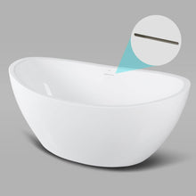 Load image into Gallery viewer, Naha 59" x 31" freestanding bath with brushed nickel drain - FERDY BATH