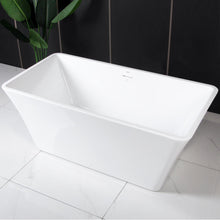 Load image into Gallery viewer, Sentosa 59" x 30" freestanding straight bath - brushed nickel drain - FERDY BATH