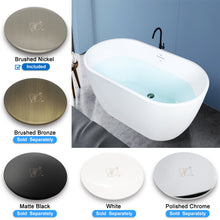 Load image into Gallery viewer, Bali 47" x 26" freestanding oval bathtub - brushed nickel drain