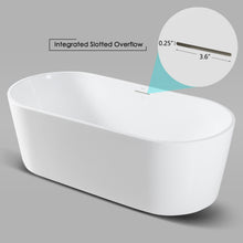 Load image into Gallery viewer, Shangri-La 67" x 32" freestanding bathtub Soaking tub- brushed nickel drain