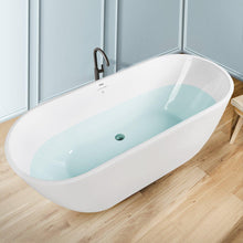 Load image into Gallery viewer, Bali 67" x 30" freestanding oval bath - brushed nickel drain - FERDY BATH