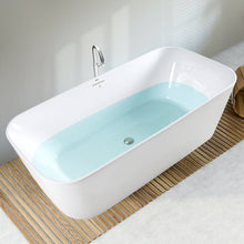 Load image into Gallery viewer, Maui 67" x 31" freestanding straight bath - brushed nickel drain