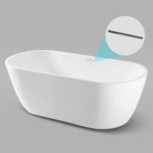 Load image into Gallery viewer, Bali 67" x 30" freestanding oval bath - brushed nickel drain - FERDY BATH