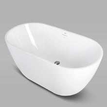 Load image into Gallery viewer, Bali 55" x 28" freestanding oval bath - brushed nickel drain - FERDY BATH