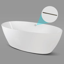 Load image into Gallery viewer, Tahiti 67" x 31" freestanding oval bath - brushed nickel drain - FERDY BATH