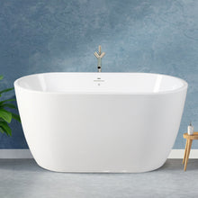 Load image into Gallery viewer, Bali 47" x 26" freestanding oval bathtub - brushed nickel drain