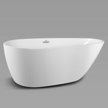 Load image into Gallery viewer, Tamago 55" x 30" freestanding bath with center toe-tap drain - FERDY BATH