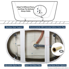 Load image into Gallery viewer, Boracay 68" x 29" freestanding bath with center toe-tap drain - FERDY BATH