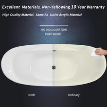 Load image into Gallery viewer, Boracay 68" x 29" freestanding bath with center toe-tap drain - FERDY BATH