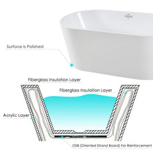 Load image into Gallery viewer, Shangri-La 59" x 30" freestanding oval bath - FERDY BATH