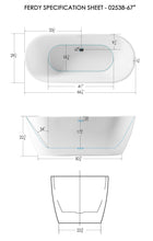 Load image into Gallery viewer, Bali 67" x 30" freestanding oval bath - FERDY BATH