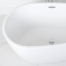 Load image into Gallery viewer, Tamago 55" x 30" freestanding bath with center toe-tap drain - FERDY BATH