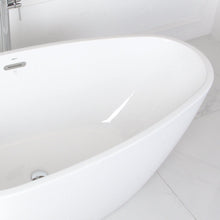 Load image into Gallery viewer, Tamago 55" x 30" freestanding bath with center toe-tap drain - FERDY BATH