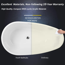 Load image into Gallery viewer, Tamago 55" x 30" freestanding bath with center toe-tap drain - FERDY BATH