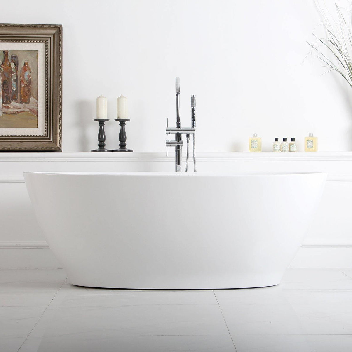 Koh Samui 65" x 32" freestanding bath with center toetap drain FERDY