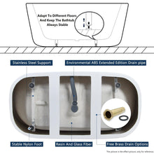 Load image into Gallery viewer, Naha 67" x 31" freestanding bath with center toe-tap drain - FERDY BATH