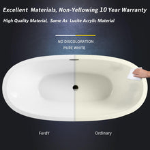 Load image into Gallery viewer, Naha 67" x 31" freestanding bath with center toe-tap drain - FERDY BATH