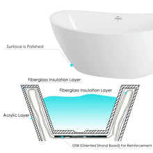 Load image into Gallery viewer, Naha 67" x 31" freestanding bath with center toe-tap drain - FERDY BATH