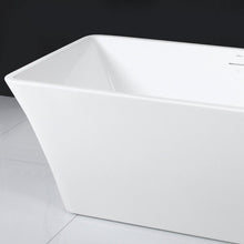 Load image into Gallery viewer, Sentosa 59" x 30" freestanding straight bath - brushed nickel drain - FERDY BATH