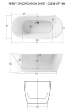 Load image into Gallery viewer, Bali 59" x 28" freestanding oval bath - brushed nickel drain - FERDY BATH