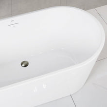 Load image into Gallery viewer, Shangri-La 55" x 28" freestanding oval bath - brushed nickel drain - FERDY BATH