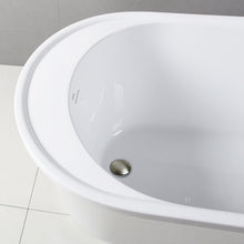 Load image into Gallery viewer, Langkawi 69" x 30" freestanding bath, deck mounted faucet ready - brushed nickel drain - FERDY BATH