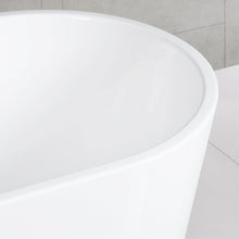 Load image into Gallery viewer, Shangri-La 55" x 28" freestanding oval bath - brushed nickel drain - FERDY BATH
