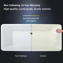 Load image into Gallery viewer, Sentosa 59" x 30" freestanding straight bath - brushed nickel drain - FERDY BATH