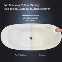 Load image into Gallery viewer, Boracay 68" x 29" freestanding bath with brushed nickel drain - FERDY BATH