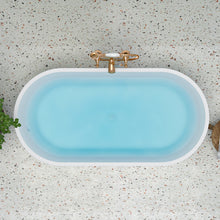Load image into Gallery viewer, Shangri-La Elite 59" x 30" freestanding bathtub with brushed nickel drain