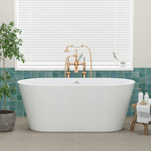 Load image into Gallery viewer, Shangri-La Elite 59" x 30" freestanding bathtub with brushed nickel drain