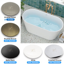 Load image into Gallery viewer, Shangri-La Elite 59" x 30" freestanding bathtub with brushed nickel drain