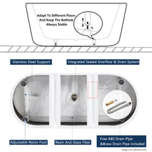 Load image into Gallery viewer, Shangri-La Elite 59" x 30" freestanding bathtub with brushed nickel drain