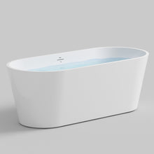 Load image into Gallery viewer, Shangri-La Elite 67" x 30" freestanding tub - brushed nickel drain