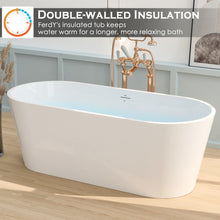 Load image into Gallery viewer, Shangri-La Elite 67" x 30" freestanding tub - brushed nickel drain