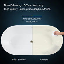 Load image into Gallery viewer, Shangri-La Elite 67" x 30" freestanding tub - brushed nickel drain
